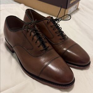 Johnston & Murphy Rich Brown Leather Oxfords